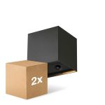 Doppelpack D'Lite Wandleuchte Elingen Aluminium Schwarz 2.9W 170lm - 830 Warmweiß | IP65 - Batteriebetrieben - Lichtsensor