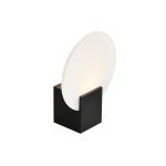 Nordlux Hester Applique Murale Verre Noir - 9.5W 900lm - 930  | IP44 - Meilleur Rendu De Couleur - 3 Niveaux De Gradation Dimmable