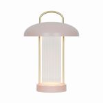Nordlux Lampe De Chevet Mirano Métal et Verre Rose 3W 150lm - 830 Blanc Chaud | 3 Niveaux De Gradation Dimmable