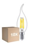 Lot 10x Philips MASTER LED E14 Bent-tip Bougie Filament Claire 3.4W 470lm - 922-927 Dim To Warm | Meilleur Rendu De Couleur - Dimmable - Remplacement 40W