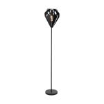 Eglo Lampadaires Salon Carlton 5 Échantillon Noir | IP20 - Convient pour 1x E27 