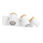 Eglo Plafonnier Consuma Blanc, Brun | Convient pour 3x GU10