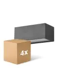 Lot 4x D'Lite Applique Murale Bello Noir Up & Down 12W 850lm - 830 Blanc Chaud| IP54