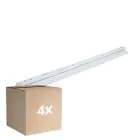 Lot 4x Réglette Réflecteur V2 LED T8 | Convient pour 1x 150cm Tube LED