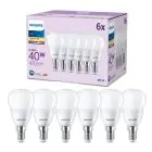 Lot 6x Philips Ampoule LED E14 Poire Dépolie 5W 470lm - 827 
