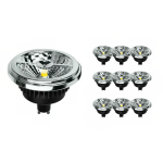 Lot 10x Spot LED GU10 AR111 15W 850lm 40D - 927 | Meilleur rendu de couleur - Dimmable - Remplacement 100W